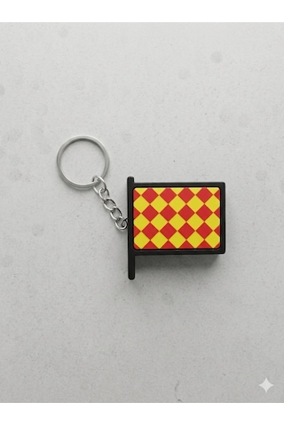 Clicker Hakem Anahtarlık, Bayrak Anahtarlık, Damalı, 4x3cm Clicker Hakem Anahtarlık, Bayrak Anahtarlık, Damalı, 4x3cm