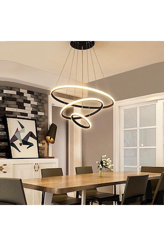 Bozkurt / Sarkıt Avize / 50x40x30 CM / 3 Renk Işık / Antrasit Gövde Antrasit