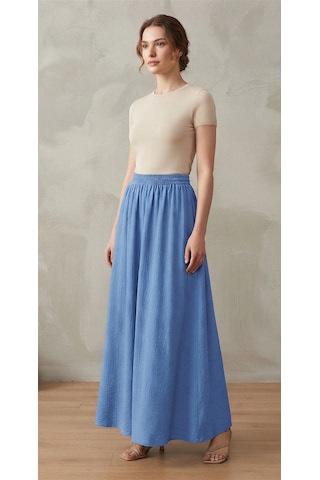Stormwear Bürümcük Beli Lastikli Salaş Maxi Uzun Etek Mavi Stormwear Bürümcük Beli Lastikli Salaş Maxi Uzun Etek Mavi