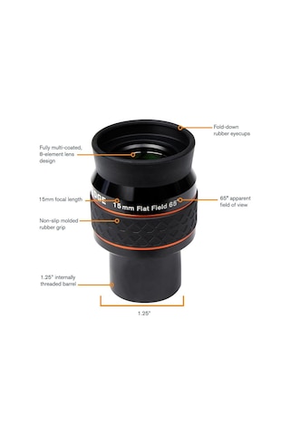Celestron Ultima Edge - 15 Mm Düz Alan Mercek - 1,25 Inç