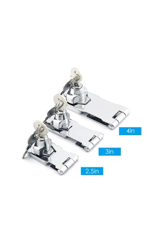 Yuntech01 Zink Çelik 3 İnç Gümrük Kilitli Tıraşlı Kilit, Depo/kapı/giyotin Güvenliği, Anahtar Ve Vida Seti