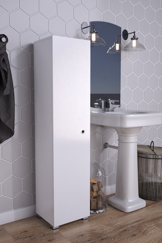 Saltık Çok Amaçlı Banyo Mutfak Balkon Dolabı Kiler Beyaz