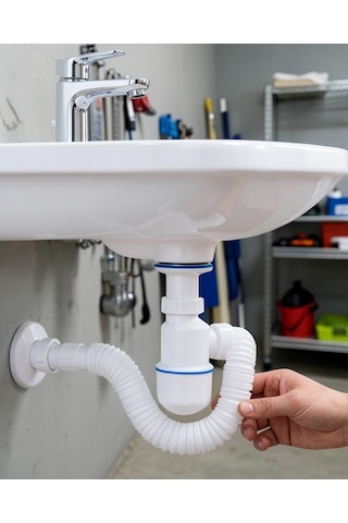Lavabo Gider Borusu Esnek Sifon Seti Koku Önleyici Uczzztaşlıkörüklü-2 Diğer