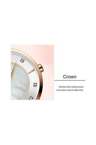 Yingfu Curren 9051 Kadın Saati - Altın Kasa, Su Geçirmez Rose Gold Tasarım Rose Gold