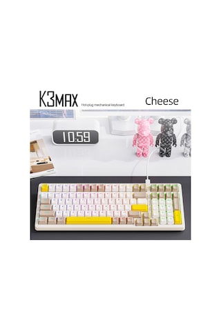 K3 Max Klavye Red Switch Oyuncu Klavyesi Gaming Mekanik 100 Tuşlu Hotswapp