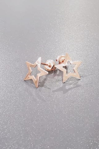 Omar Silver Kadın Yıldız Çivili Gümüş Küpe