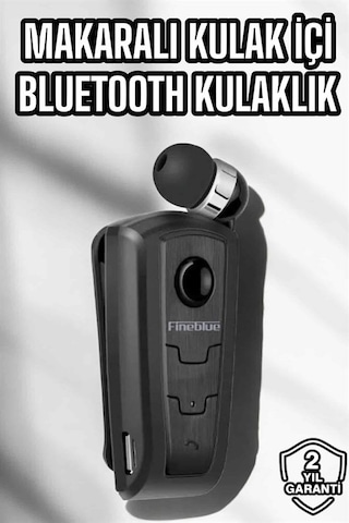 Makaralı Bluetooth Kulaklık Kulak İçi Android İos Uyumlu Titreşimli