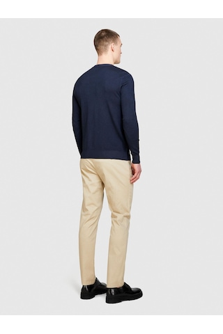 Sisley Streç Pamuklu Kemer Delikli Slim Fit Pantolon Erkek Bej Pantolon - 324p4aıhsf021