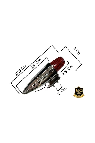 1 Adet Kırmızı Kamyonet Tavan Lambası Nikelaj Abs Plastik Kasa 12