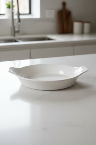 Eg-21cm Ocak Üstü Beyaz Porselen Yumurta Kızartma Tavası Sahan