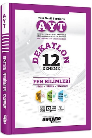 AYT Fen Bilimleri Dekatlon Denemeleri ( 12 Adet )- Ankara Yayıncılık
