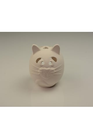 Kedi Mumluk | Boyanabilir Obje Seramik Bisküvi