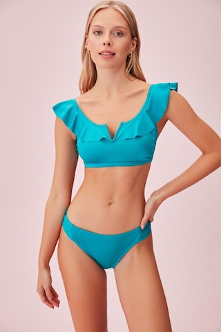 Suwen Volanlı Bralet Bikini Üst Sb24400096 Turkuaz