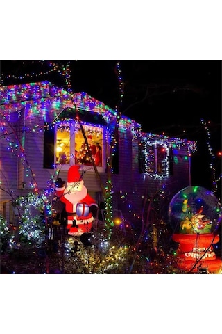 Coverzone 10 Metre Fişli Rgb Led Işık Noel Yılbaşı Ağacı Işığı Led Ampül Çam Ağacı Balkon Merdiven Salon Diğer