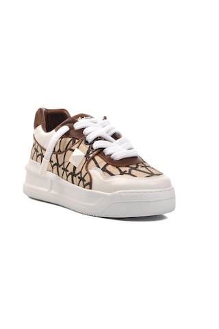 Ayakmod Premium 1306 Kahve-beyaz Hakiki Deri Erkek Sneaker 001