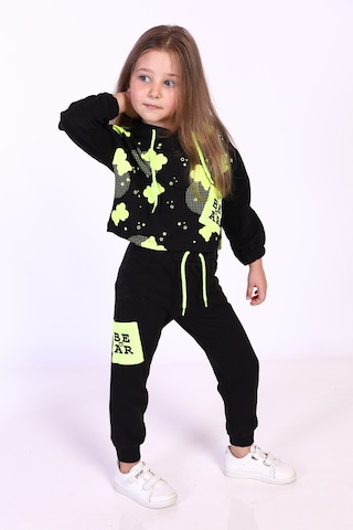 Toontoy Kız Çocuk Baskılı Eşofman Takımı Yeşil