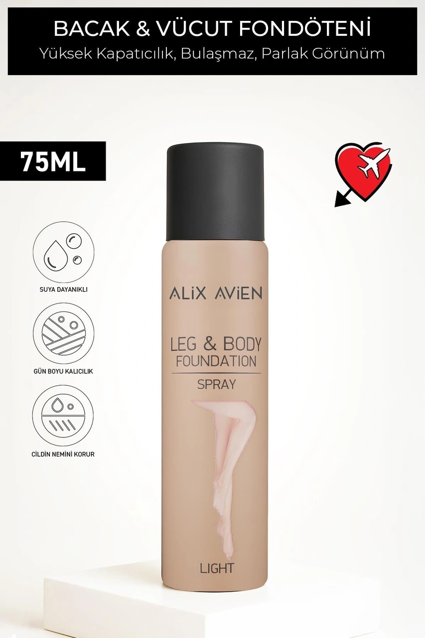 Alix Avien Vücut Makyajı Bronzlaştırıcı Etki Sprey Çorap Fondöteni Light 75 ML