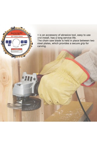 Xiyyadms 115mm Çelik Ahşap Kazıma Diski - 8 Dişli, Dayanıklı, Açı Grinder Uyumlu, Kesme Ve Şekillendirme İçin