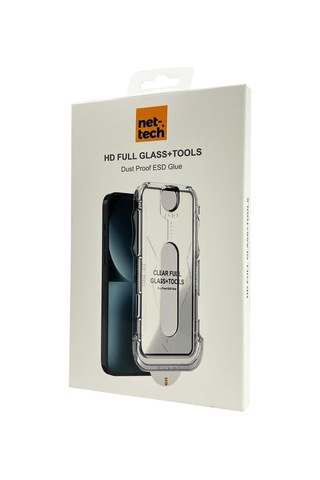 Apple Uyumlu iPhone 16 Cam Seramik Full Ekran Koruyucu Kolay Takılır Proof Dust Tools Hd Full