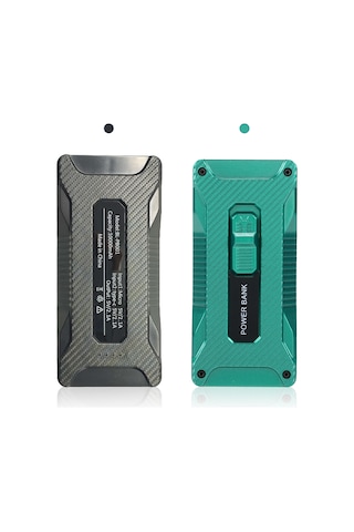 Monyee Siyah 10000mah Power Bank - 24 Saat Süreyle 100m Işık Mesafesi Sağlayan 2w Güçlü Fenerli Taşınabilir Şarj Cihazı