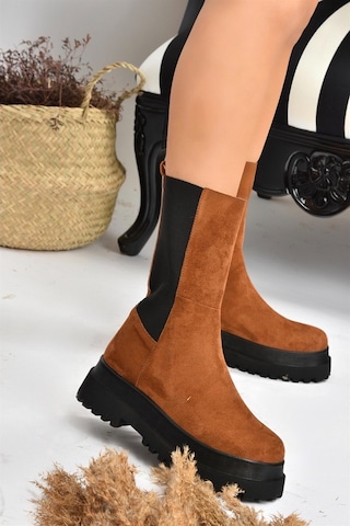 Fox Shoes Taba Süet Kadın Bot J267063102