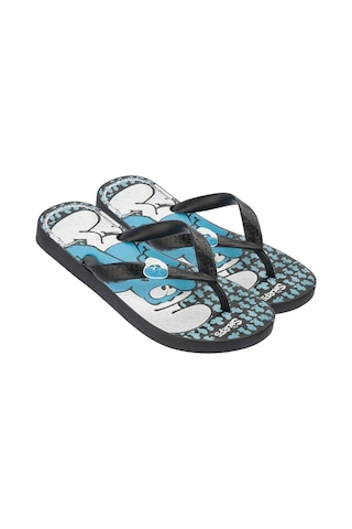 SMURFS Smurfs Çocuk Parmak Arası Terlik Siyah Mavi 25/34 D0607-RB Siyah
