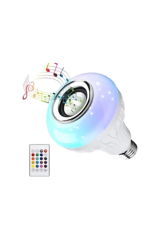Ayt Ledx Al-spkr Kumandalı Bluetooth Hoparlörlü Ampul E27 500 Lümen Rgb Renkli Led Aydınlatma