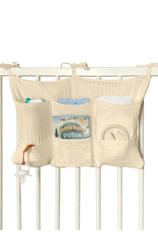 Bebek Beşik Yanı Organizer 6 Cepli Pratik Organizer Bej