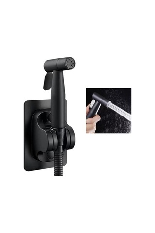 Pazly Suntek El Tipi Bide Sprey Duş Başlığı - Apartman & Otel İçin Siyah Model/ Siyah