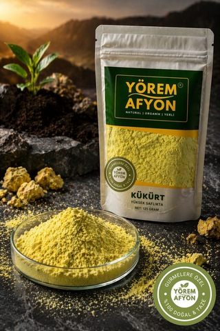 Yörem Afyon Anadolu'nun Kadim Madenlerinden Toprağın Altın Tozu Doğal Zırh Yüksek Saflıkta Kükürt 125gr.