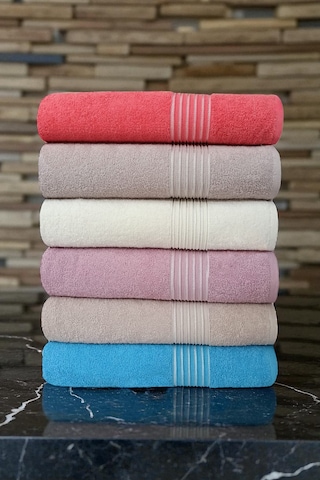 90x150 Cm Büyük Boy Banyo Havlusu 6 Lı Renkli