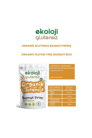Organik Glutensiz Basmati Pirinç 500 Gr