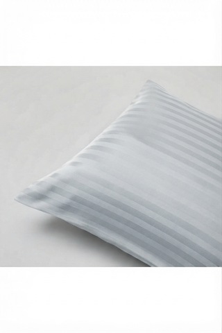 Orta Boy 40x60cm %100pamuklu Saten Fermuarlı Yastık Kılıfı 2adet Açik Gri