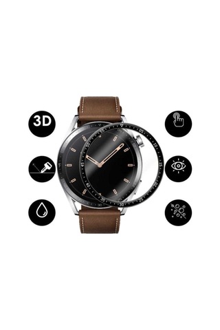 Huawei Watch Gt 3 46mm Uyumlu Saat Ekran Koruyucu Tam Kaplar Ppma Pet Cam