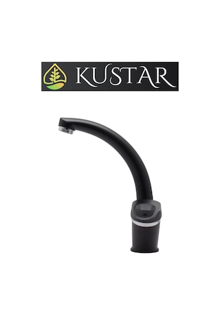 Kustar Sema Kısa Mix Aç Kapa Banyo Lavabo Bataryası Siyah