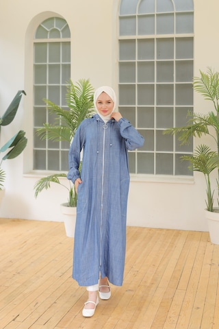 Armine Trend Kapüşonlu Giy Çık İndigo 24yt564-indigo İndigo