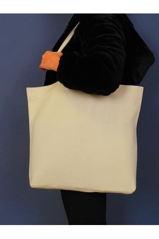 Keten Görünümlü Körüklü Kadın Kol Ve Omuz Çantası Krem-1408