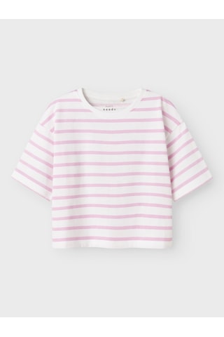 Name It Nmfvitanni Ss Short Rlx Top Kız Çocuk Crop T-shirt 13241601 Pembe