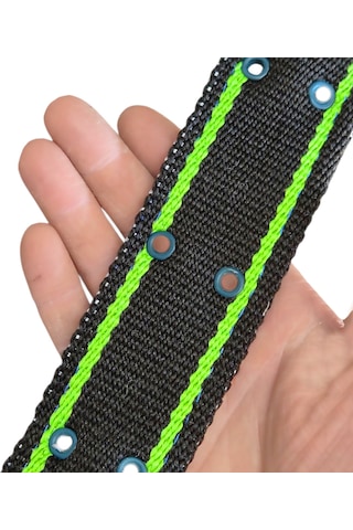 Aletçantam Çift Tokalı Köpek Boyun Tasması Büyük Irk 83 CM Kilitli Karabinalı Palaska Tasma Yeşil