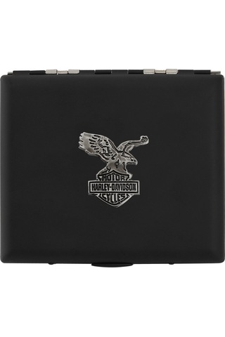 Zekupp Siyah Harley-Davidson Metal Sigara Tabakası N11.1087
