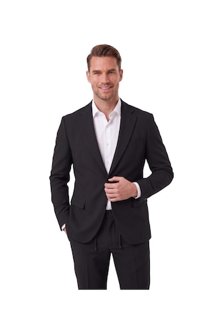Deepsea Erkek Siyah Slim Fit Likralı Gofre Kumaş Takım Elbise İpli Lastikli Pantolon 2602326