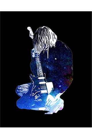Zepplin Giyim Nirvana Kurt Cobain Galaksi Büyük Sırt Patch Yama