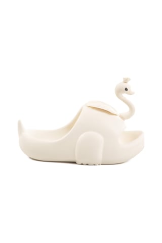 Beyaz Hafif Eva Kuğulu Kız Çocuk Terlik Kuğu P-f Beyaz