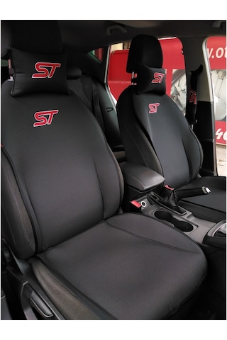 Ford St Logo Nakışlı Ön Ikili Oto Koltuk Kılıfı