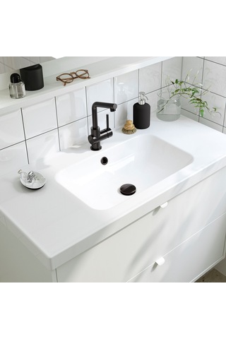 Ikea Lundskar Serisi, Lavabo Bataryası, 25 Cm, Siyah