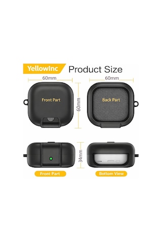 Samsung Galaxy Buds 4 Pro / Buds 4 İle Uyumlu Kılıf Standlı Kilitli Tpu Premium Matte Trip Case Koyu Yeşil