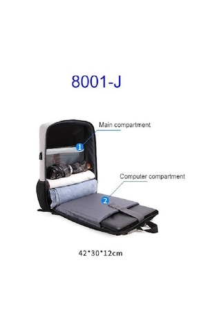 Fastbuy Geniş Çok Bölmeli Dizüstü Bilgisayar Sırt Çantası Kırmızı Mavi