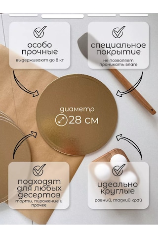 Konditer Shopstudio Pastacılık İçin Yoğun Kek Ve Tatlı Altlığı 215734277 Gri