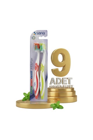 Safia 1+1 Yetişkin Diş Fırçası X9