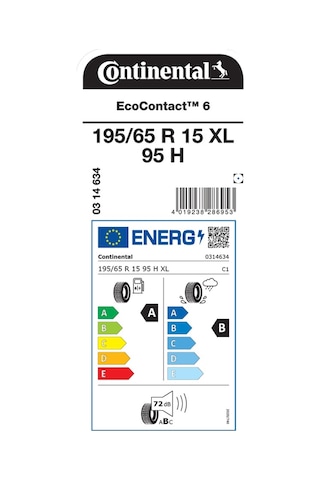 Continental 195/65 R15 95H XL Ecocontact 6 Yaz Lastiği 2025